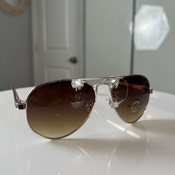Juicy Couture Brown Heart Metal Frame Sunglasses NWOT - Picture 4 of 14
